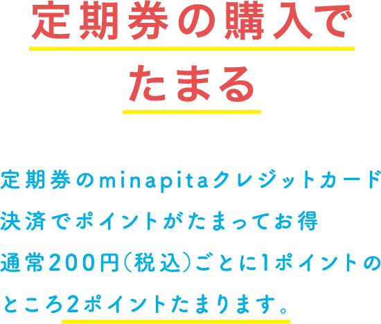 定期券の購入でたまる