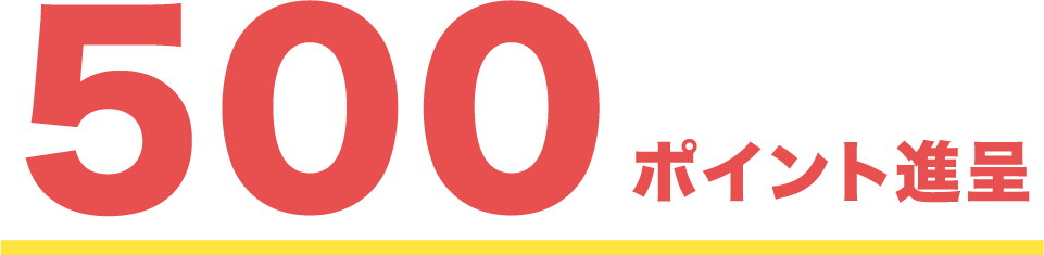 500ポイント進呈